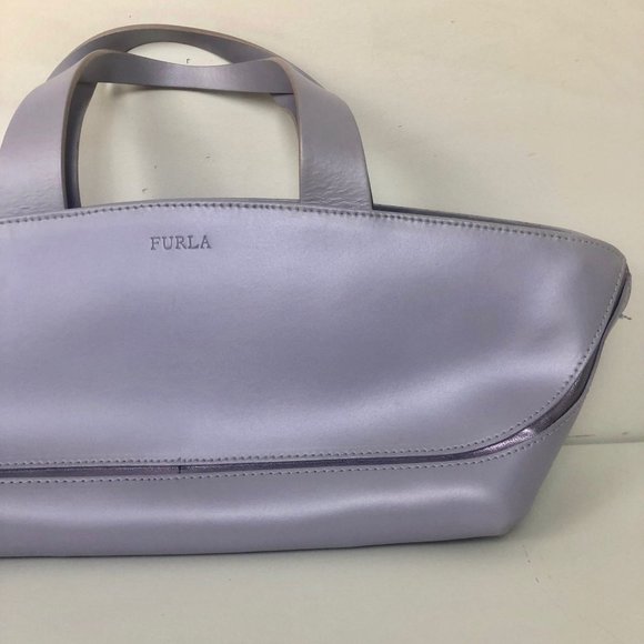 Furla Shimmery Lilac Baguette Style Shoulder Bag with Dust Cover - Picture 2 of 12